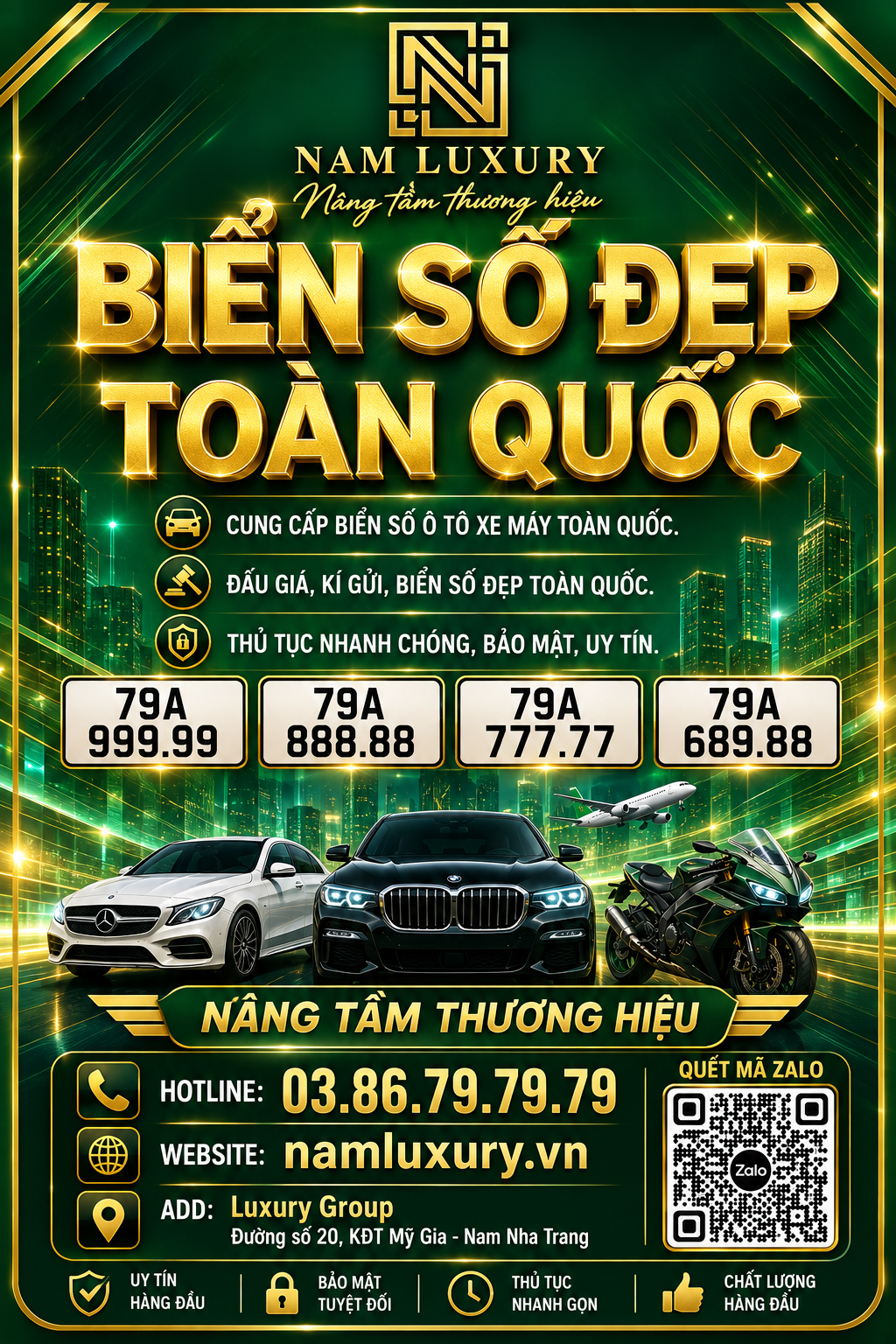 Biển số đẹp toàn quốc - NAM LUXURY